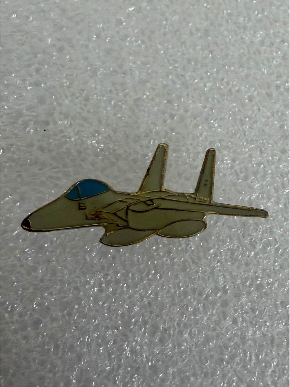 Vintage Enamel Military Jet Airplane Pin Badge